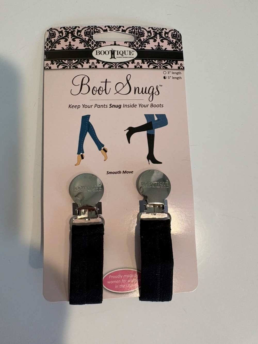 Bootique Boot Snugs Pant Clips in Black
